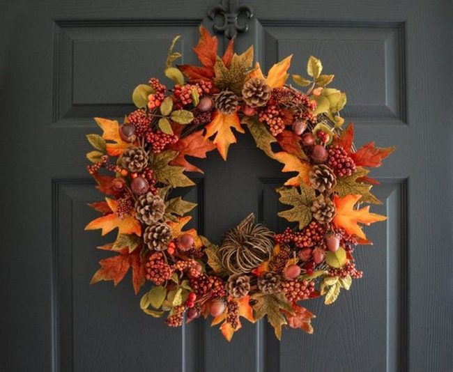 Autumn Acorns And Berries Wreath