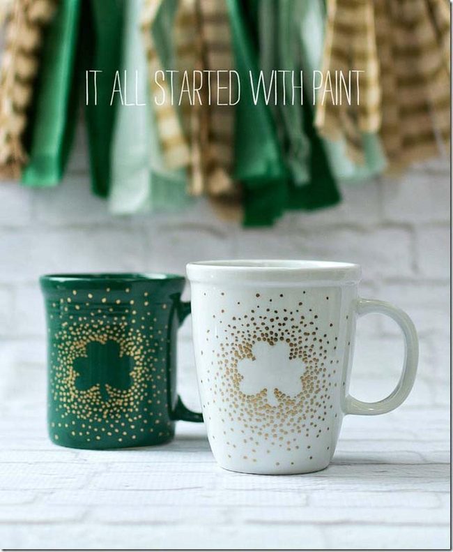 Green Gold Shamrock Ceramics