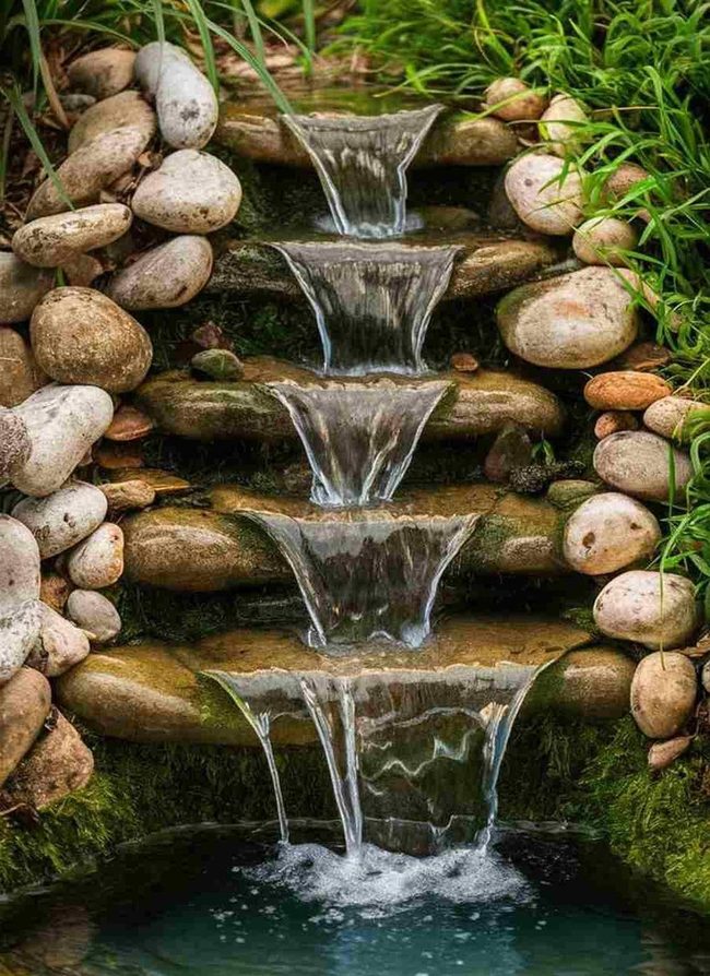 Cascading Water Features Transform Terraces