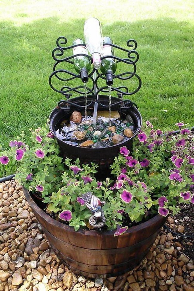 Cascading Bottles Water Feature