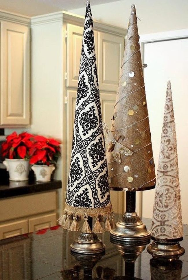 Cone Cones Black Gold Shimmer
