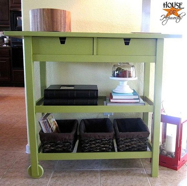 Green Cart Three Basket Storage