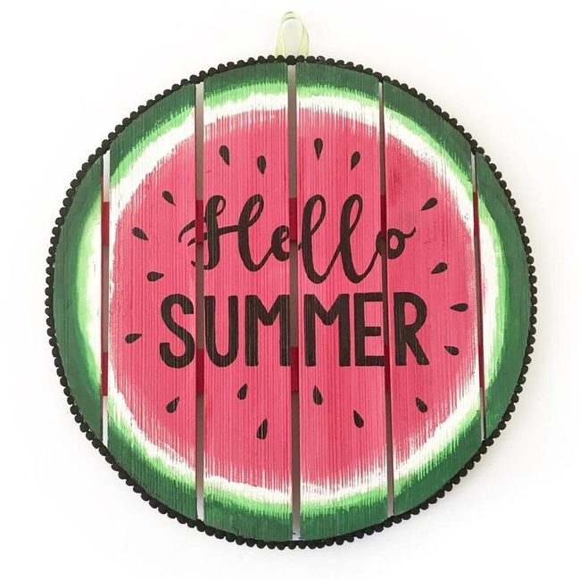 Watermelon Pink Wooden Summer