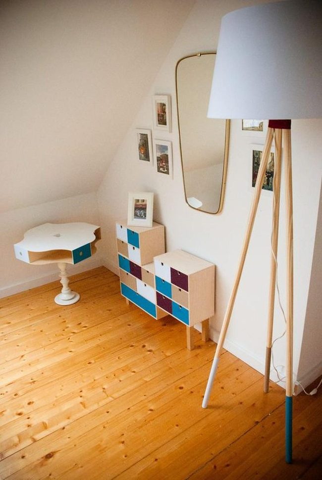 Wooden Warmth With Colorful Storage