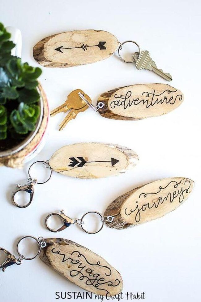 Natural Wood Key Holders