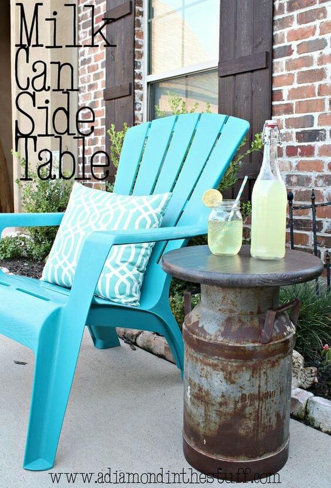 Vintage Metal Side Table Oasis