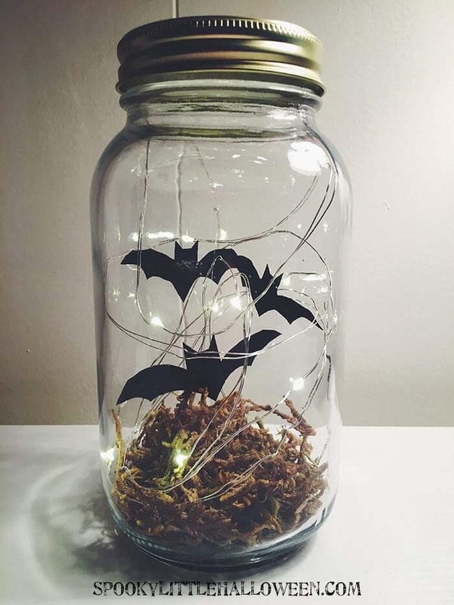 Flying Bats In Glowing Jars