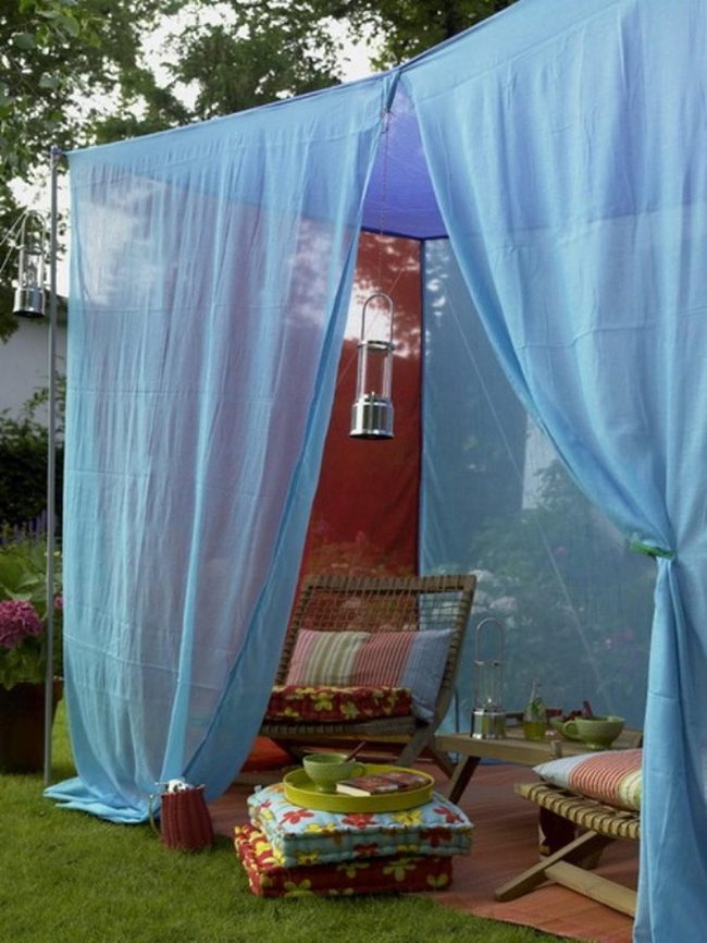 Colorful Cushions Wicker Garden