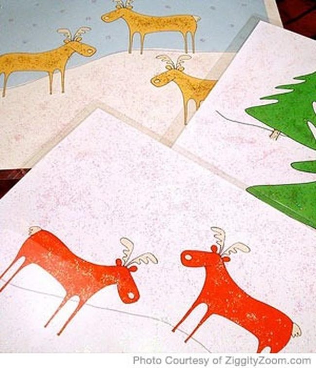 Cheerful Reindeer Red Cards