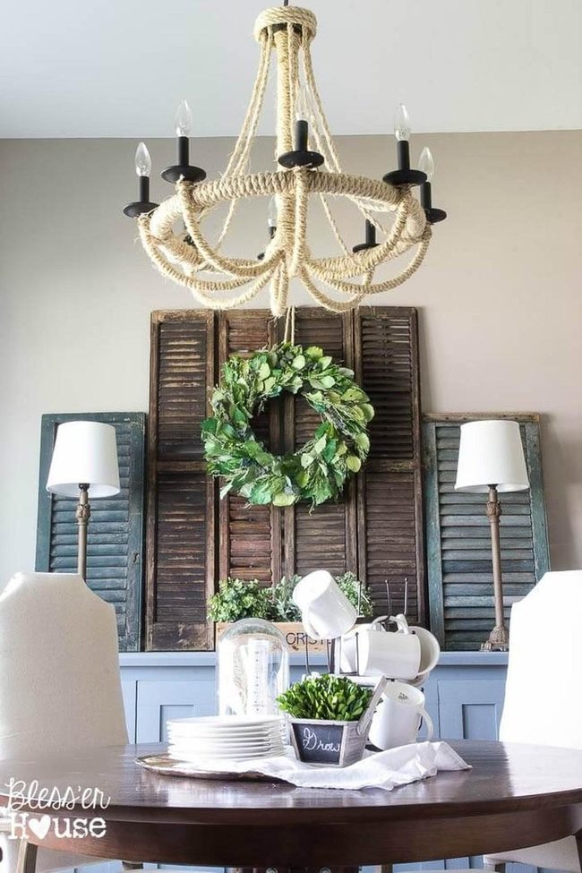 Blue And Brown Salvaged Shutters