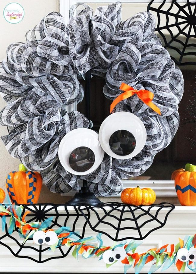 Black Striped Pumpkin Whimsy