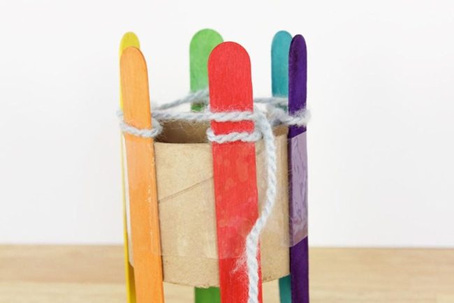 Colorful Wooden Stick Fence