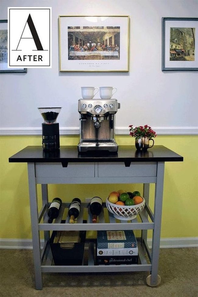 Yellow Kitchen Coffee Station
