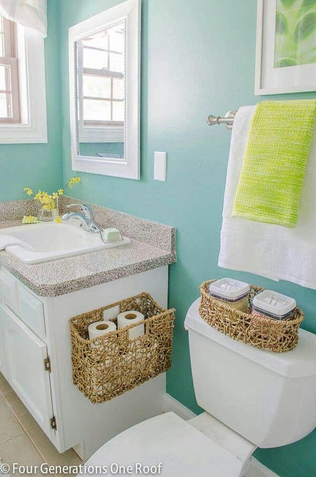 Coastal Raffia Bathroom Basket