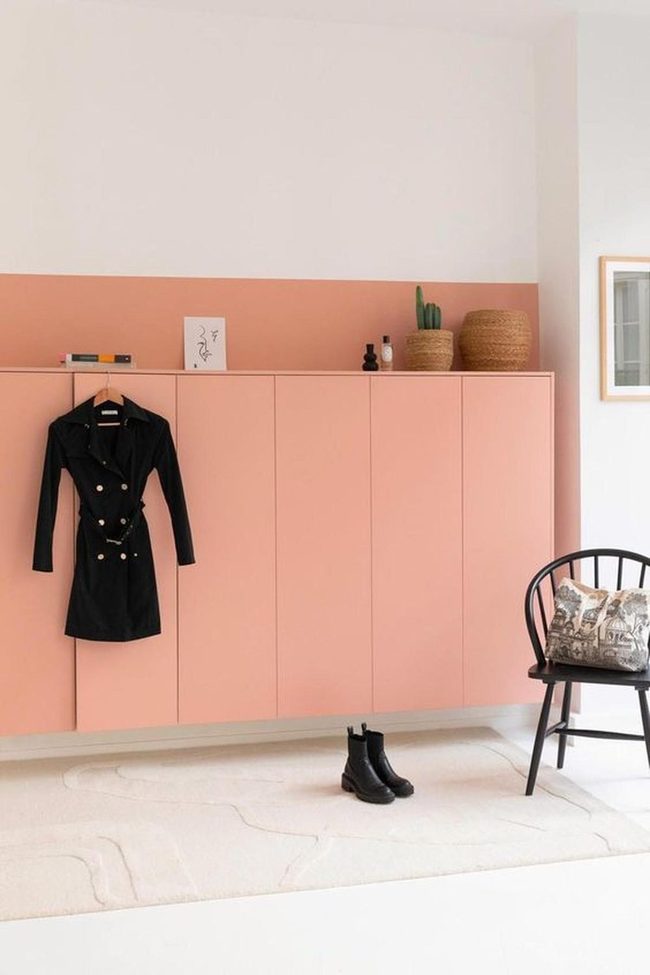 Peach Cabinets With Minimal Styling