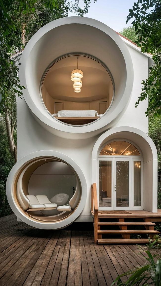 Modular Round Pod Living Spaces