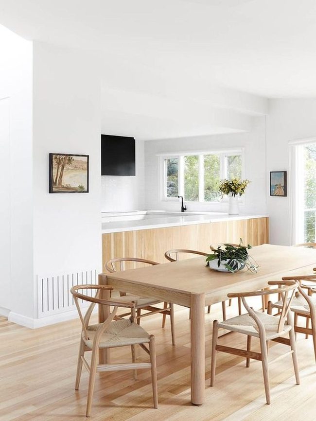 Light-Filled Wood Dining Space