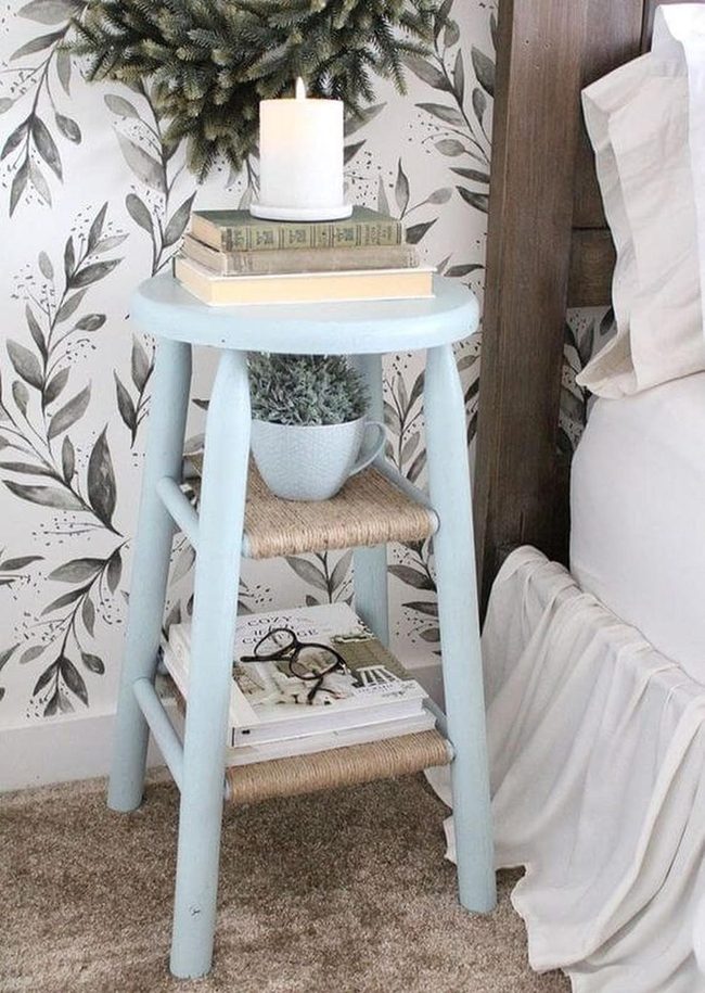 Soft Blue Meets Woven Wood
