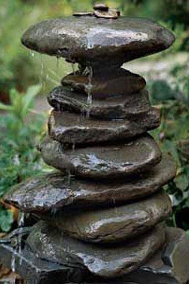 Stacked Stone Water Feature