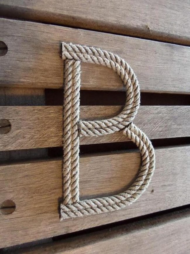 Rope Brown Letter B
