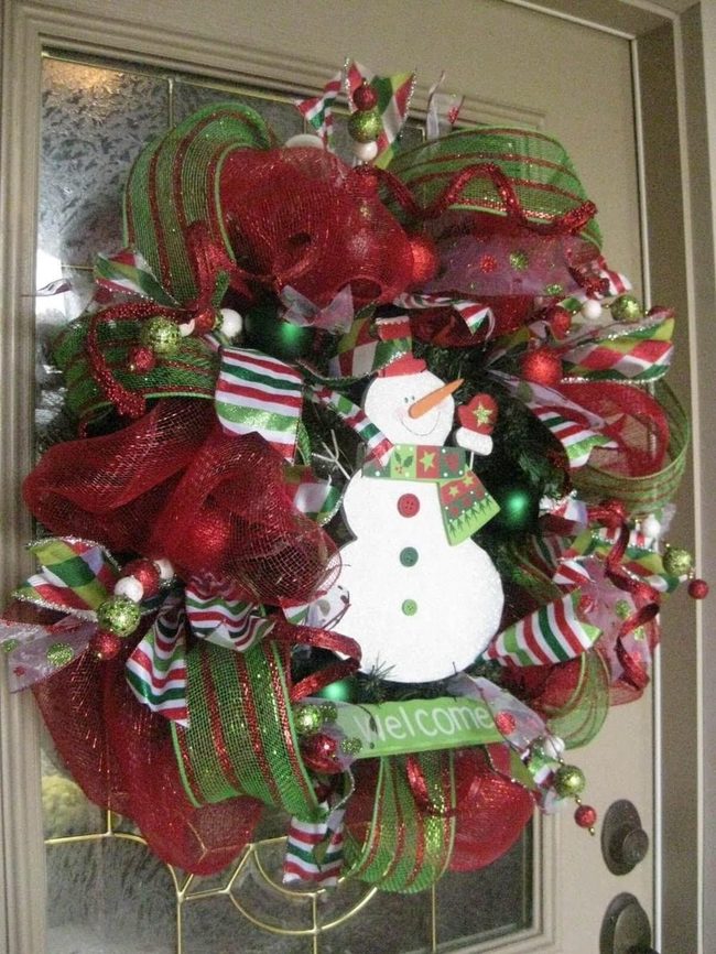 Festive Ribbon Door Wreath