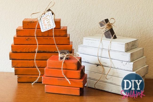 Orange And White Wooden Stacks