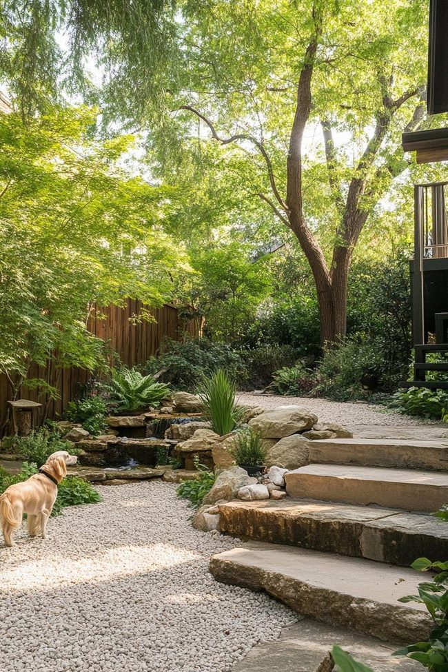 Gray Sand Raked Garden Sanctuary