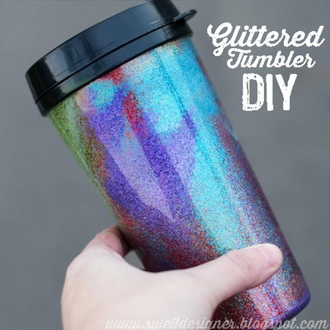 Glitter Swirl Tumblers Blue