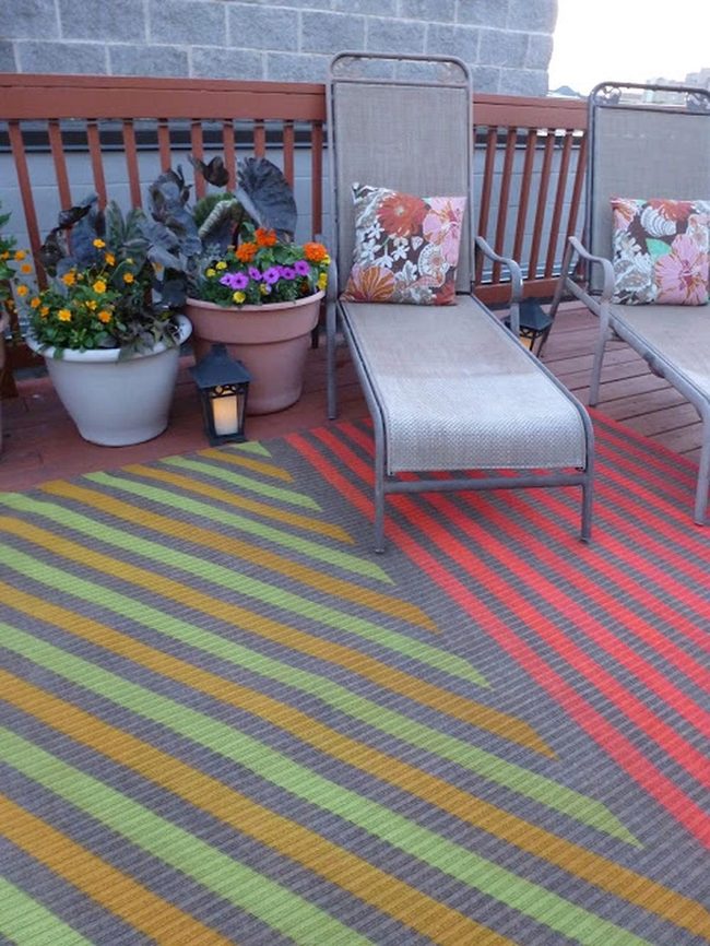 Striped Rainbow Deck Lounge