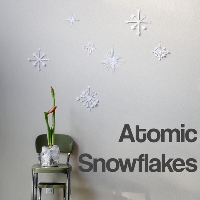 Green Chair With Winter Snowflakes