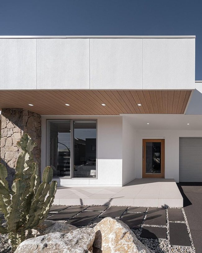 Natural Wood Meets Modern Concrete