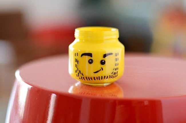 Yellow Character On Glossy Red