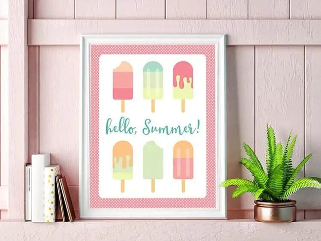 Pastel Popsicles Cheerful Illustration
