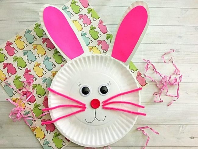 Pink-Eared Paper Plate Bunny
