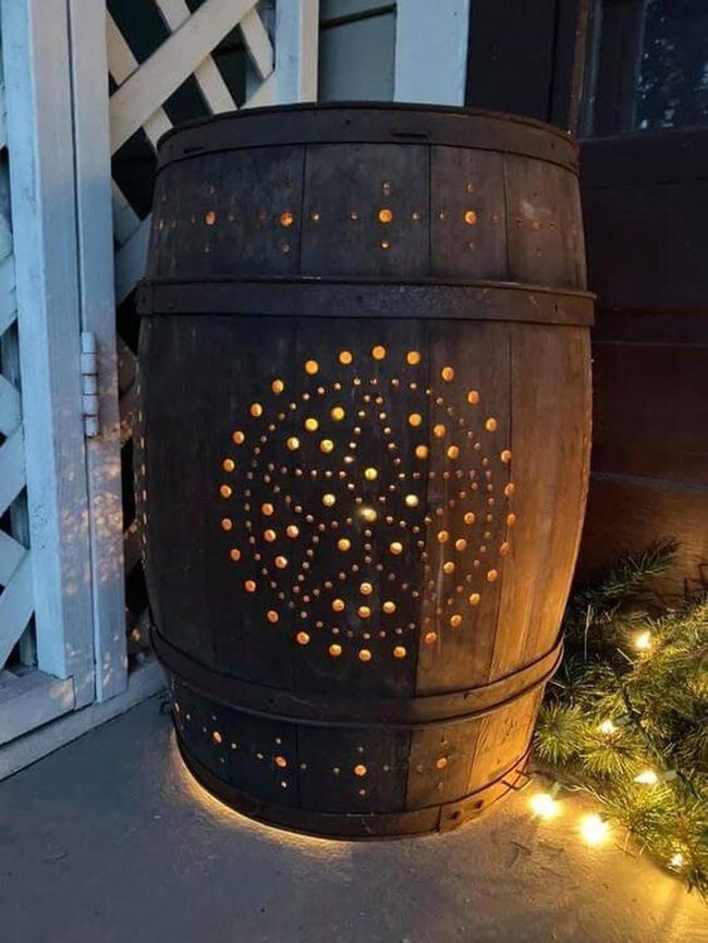 Perforated Wood Shadow Lantern