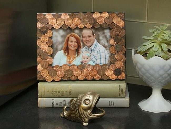 Copper Coin Memory Frame