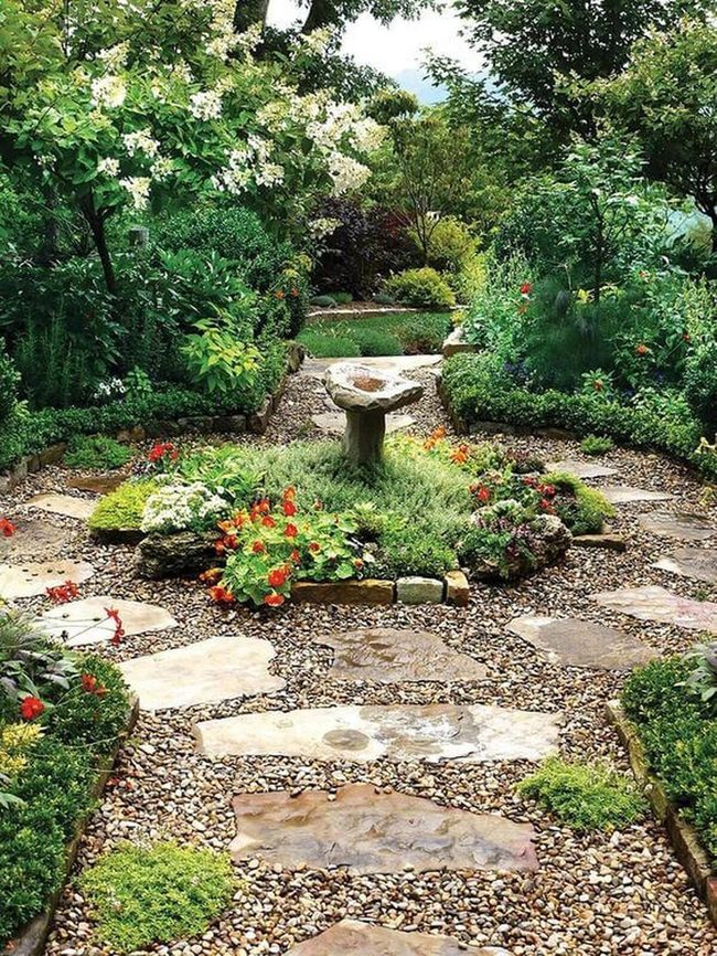Flower Garden Stone Pathways