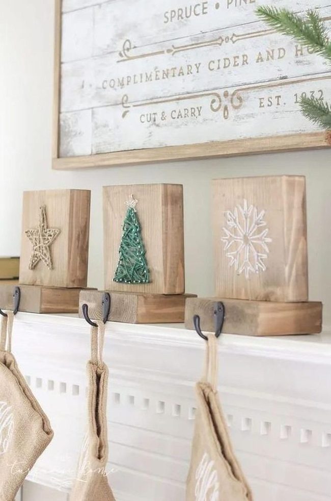 Wooden String Art Stockings