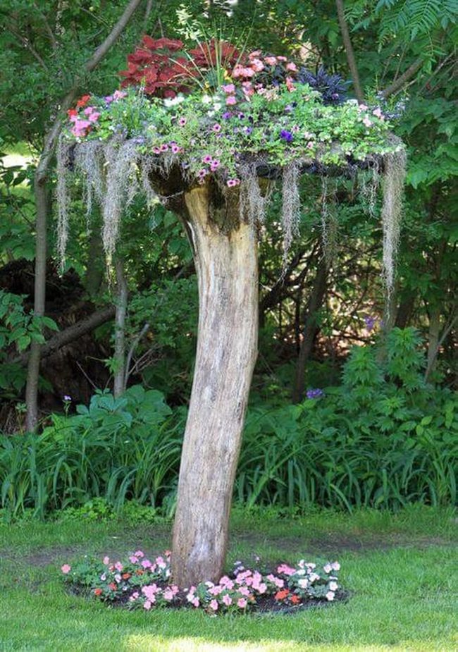 Stump Planter Vertical Garden