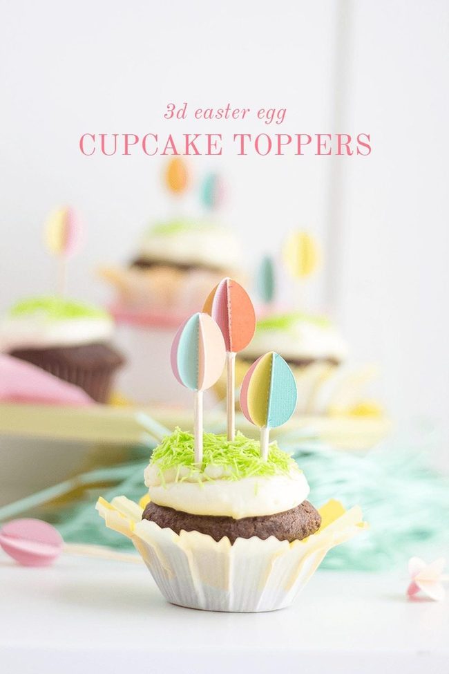 Pastel Eggs On Chocolate Cupcakes