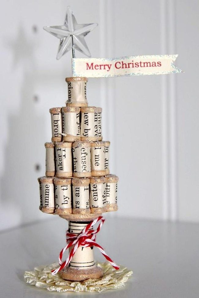 Glitter Spool Tree Centerpiece