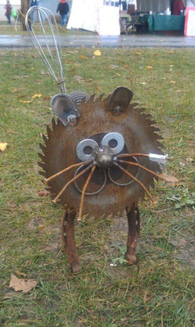 Rusty Tool Garden Faces