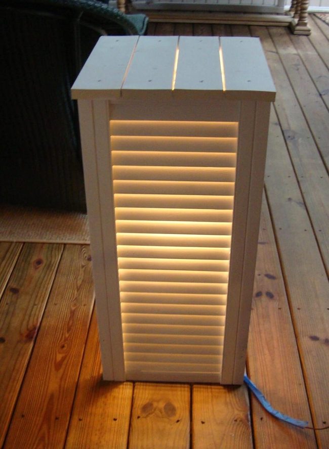 Illuminated Shutter Side Table