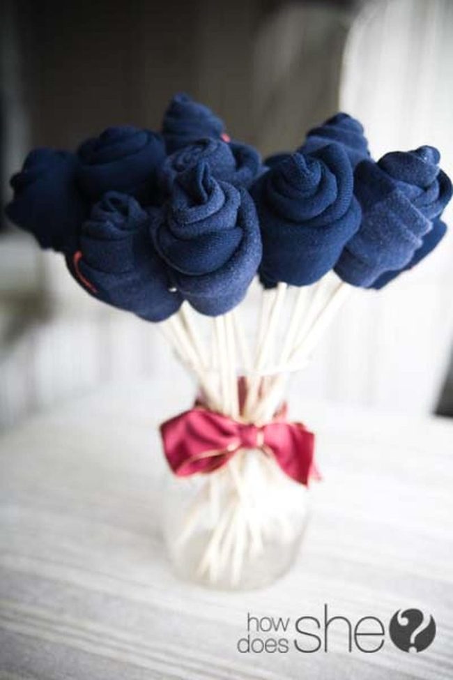 Wearable Sock Flower Arrangement