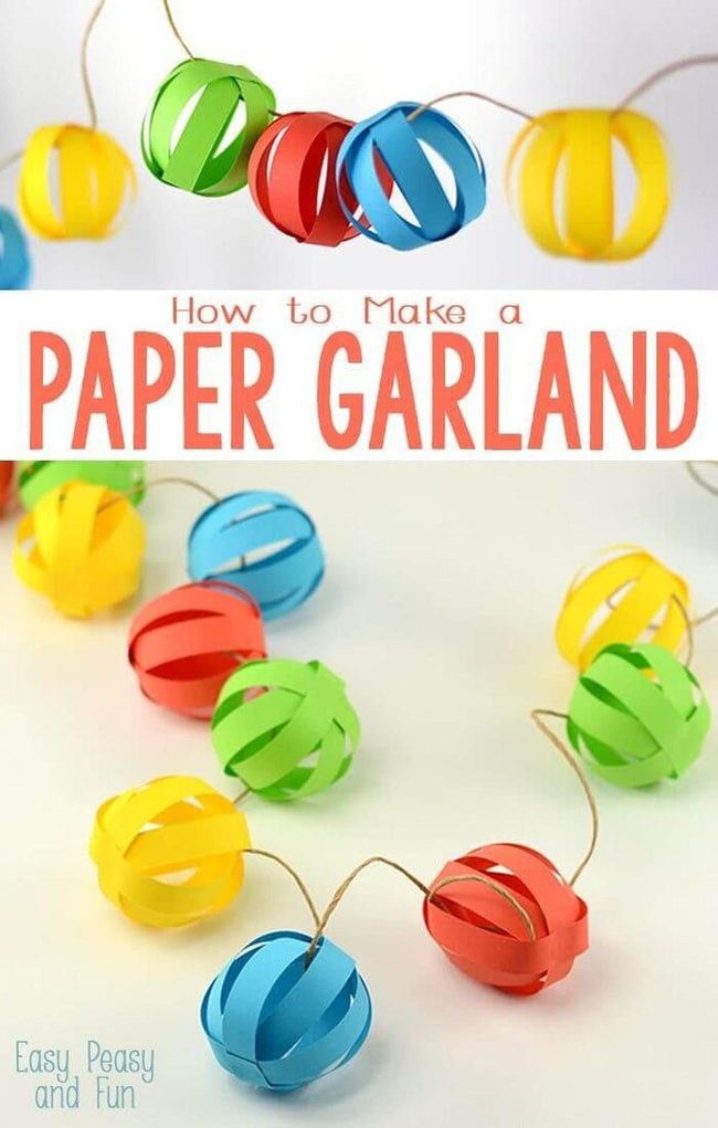 Colorful Paper Ball Strand