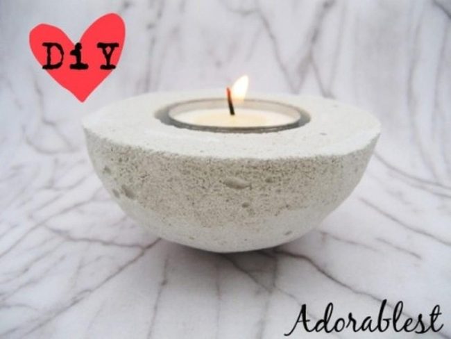 Gray Concrete Candlelight Heart