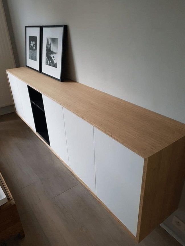 Sunlit Wood And Open Shelving