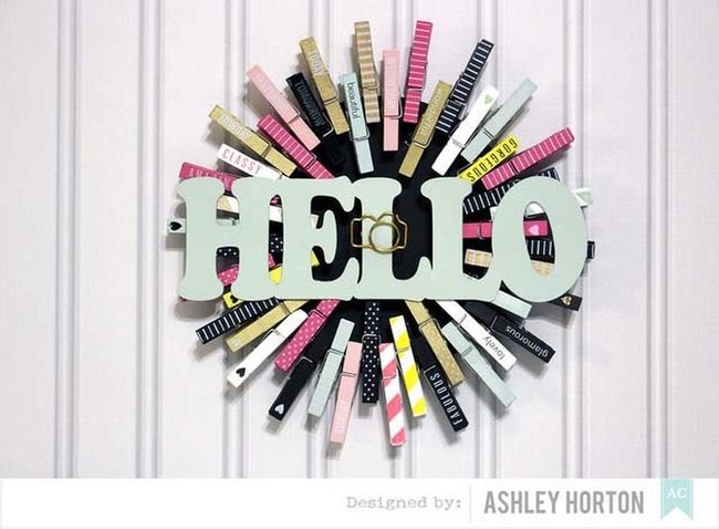 Painted Clothespin Message Wreath