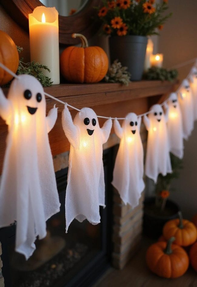 Floating White Fabric Ghosts