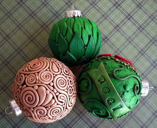 Handcrafted Green Leaf Ornaments